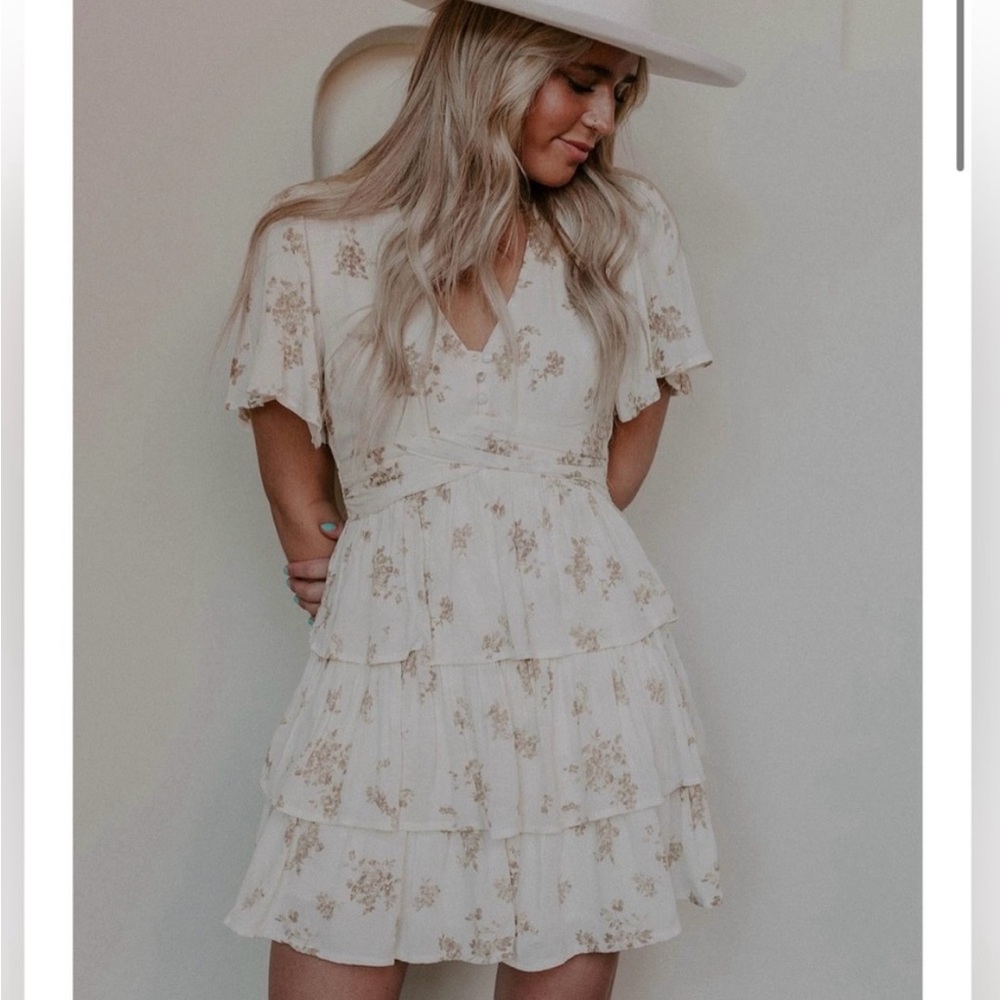 By Together April Mini Dress.   Boho/western Size: M
-Lined and tiered
worn 1X